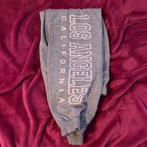 Letter graphic drawstring waist jogger sweat pants